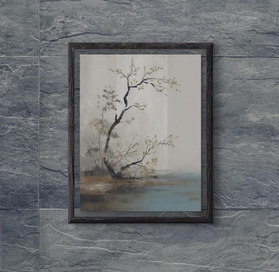 Japanese Wabi Sabi Art Print Rustic Wall Print Zen Dorm Decor Minimalist Aesthetic Art Tranquil Organic Office Wall Print