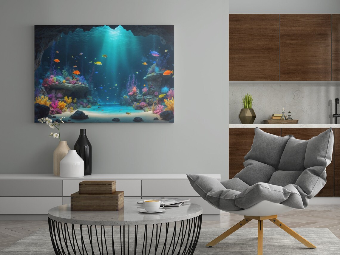 Tropical Fish Bath Wall Decor Fish Lovers Gift Bathroom Decor Childrens Decor Wall Art Office Decor Instant - Image 3