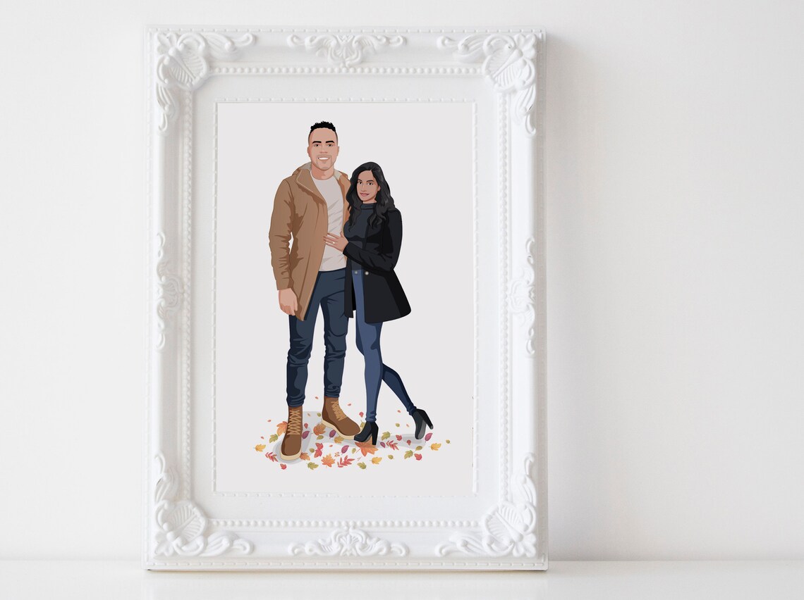 Drawing From Photo Valentine Day Gift Art Print - Image 2
