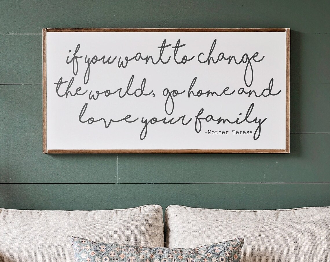 Mother Teresa Quote Art Print, Home Decor Sign