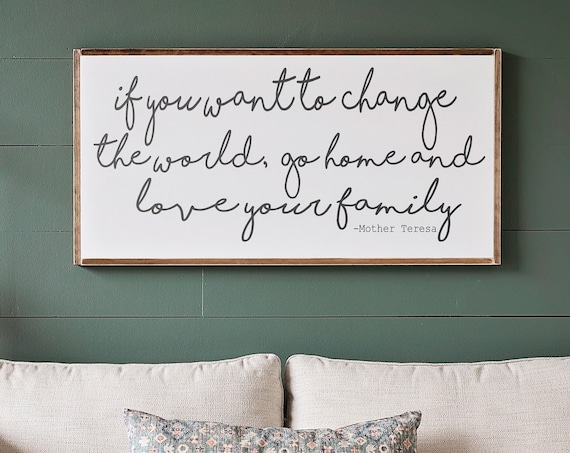 Mother Teresa Quote Art Print, Home Decor Sign