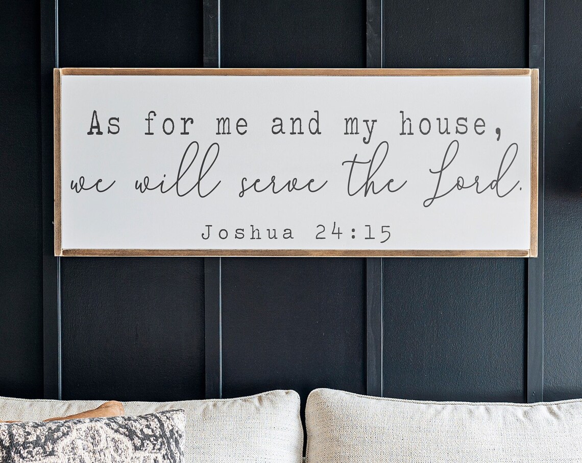 As For Me And My House Scripture Art Print, Joshua 24:15
