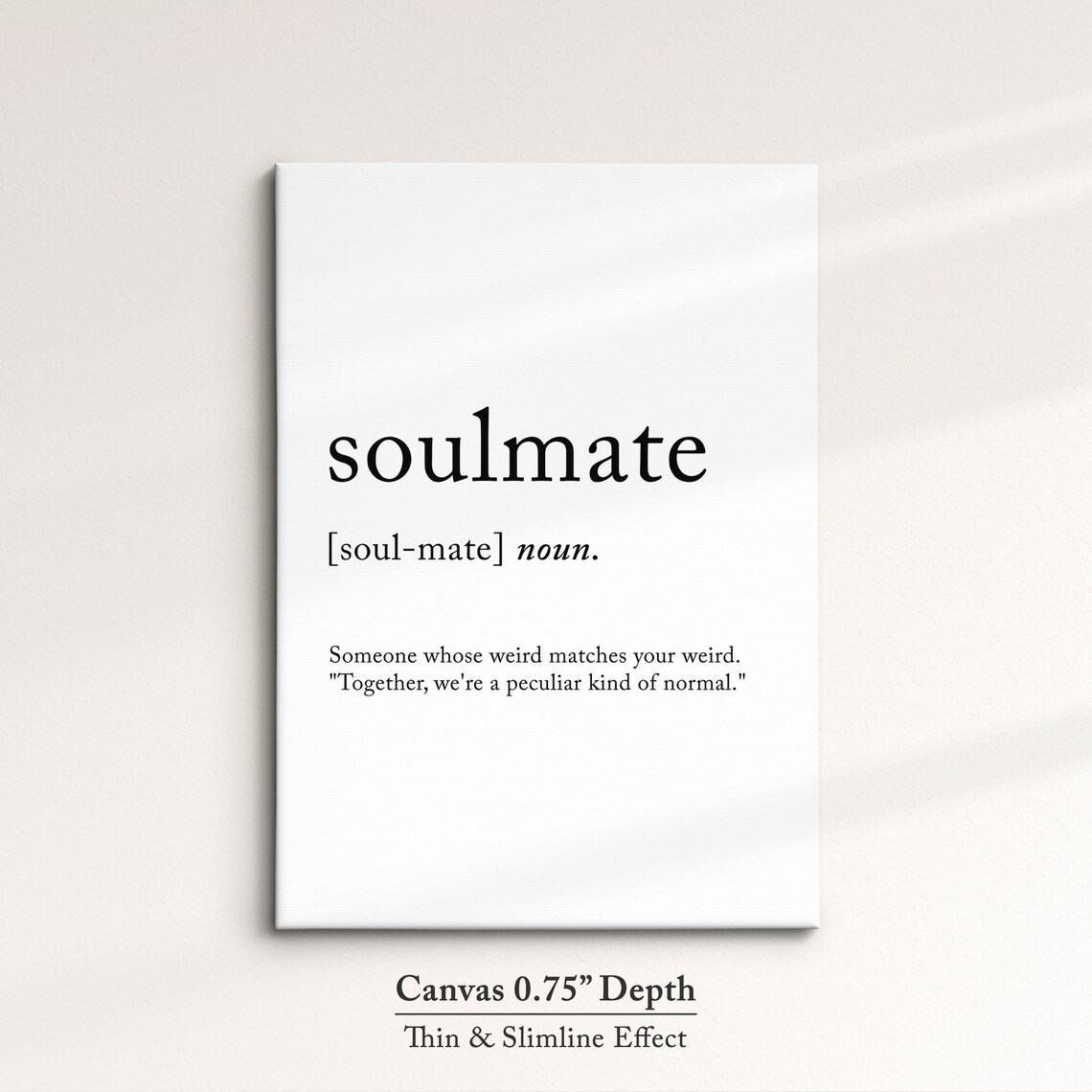 Soulmate Minimalist Definition Quote Word Art Framed Print Framed Female Wall Art Lady Poster Feminine Home Decor Gifts For Her - Image 3