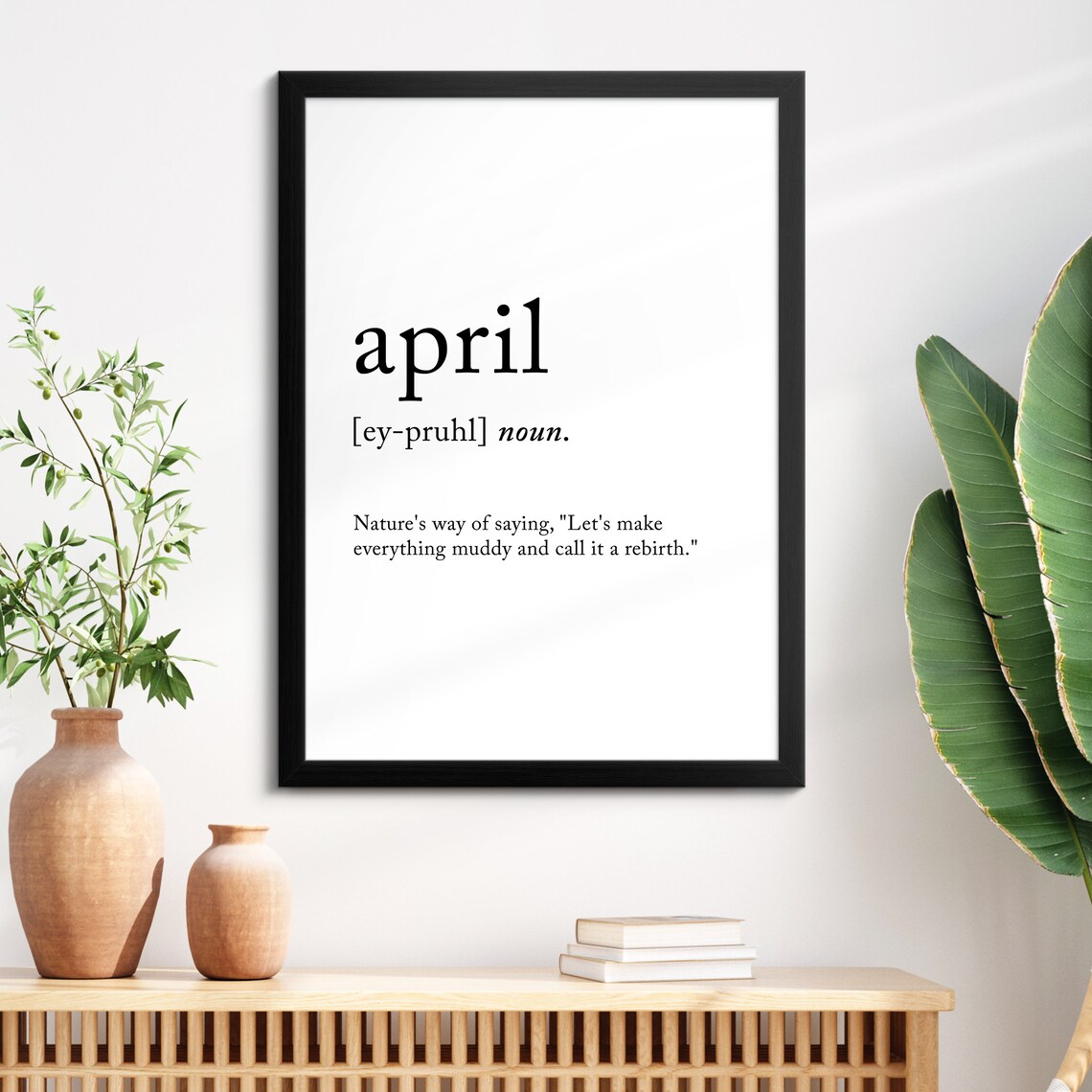 April Minimalist Definition Quote Word Art Framed Print Framed Female Wall Art Lady Poster Feminine Home Decor Gifts For Her - Image 8