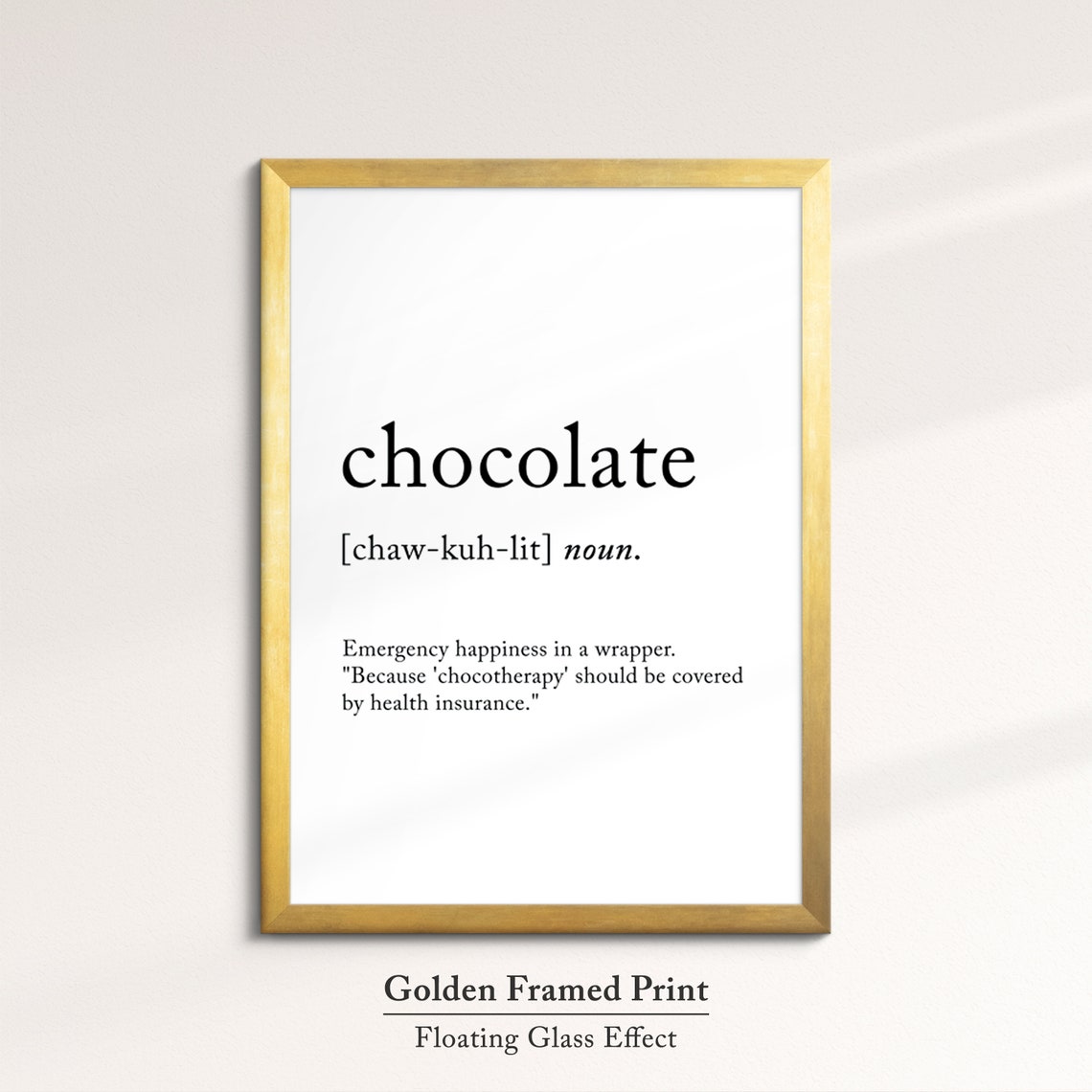 Chocolate Minimalist Definition Quote Word Art Framed Print Framed Female Wall Art Lady Poster Feminine Home Decor Gifts For Her - Image 4