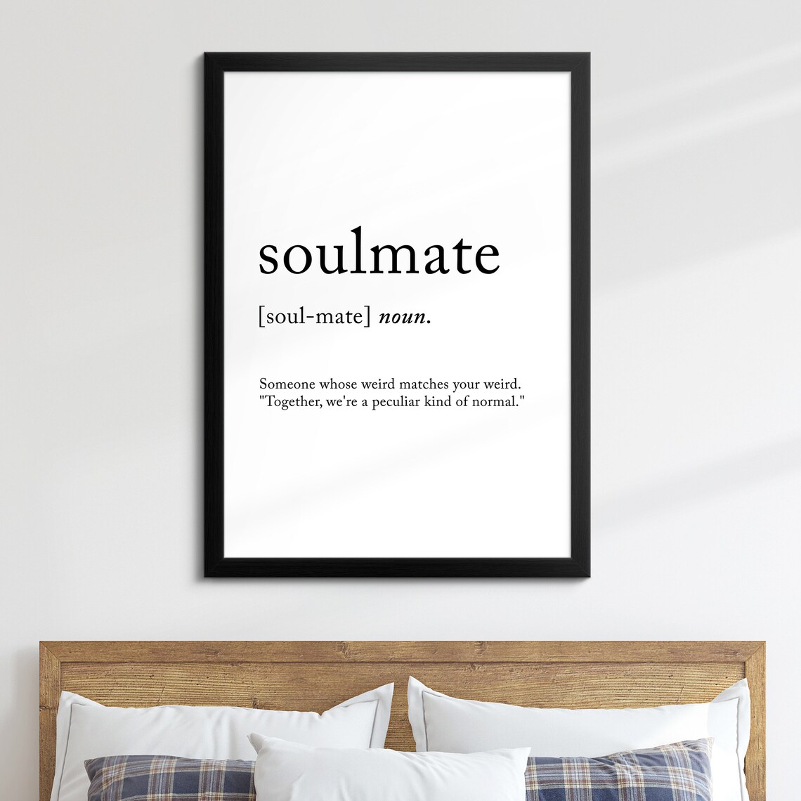 Soulmate Minimalist Definition Quote Word Art Framed Print Framed Female Wall Art Lady Poster Feminine Home Decor Gifts For Her - Image 8