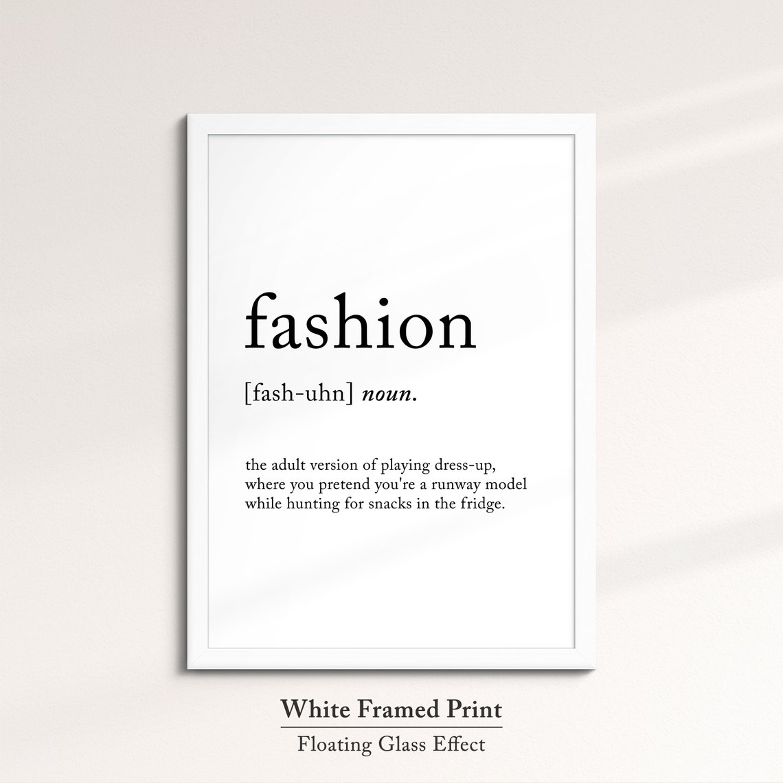 Fashion Dictionary Definition Funny Runway Quote Minimalist Wall Art - Image 7