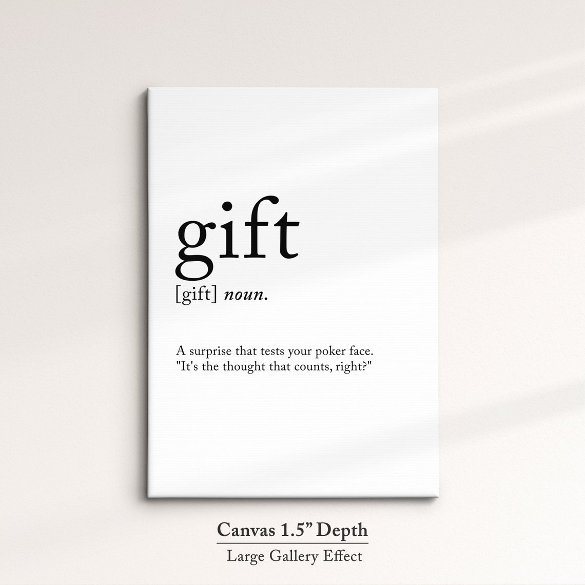 Gift Dictionary Definition Word Art Minimalist Typography Art Poster - Image 2