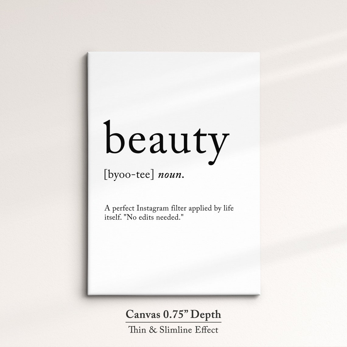 Beauty Funny Dictionary Definition Quote Minimalist Typography Poster - Image 3