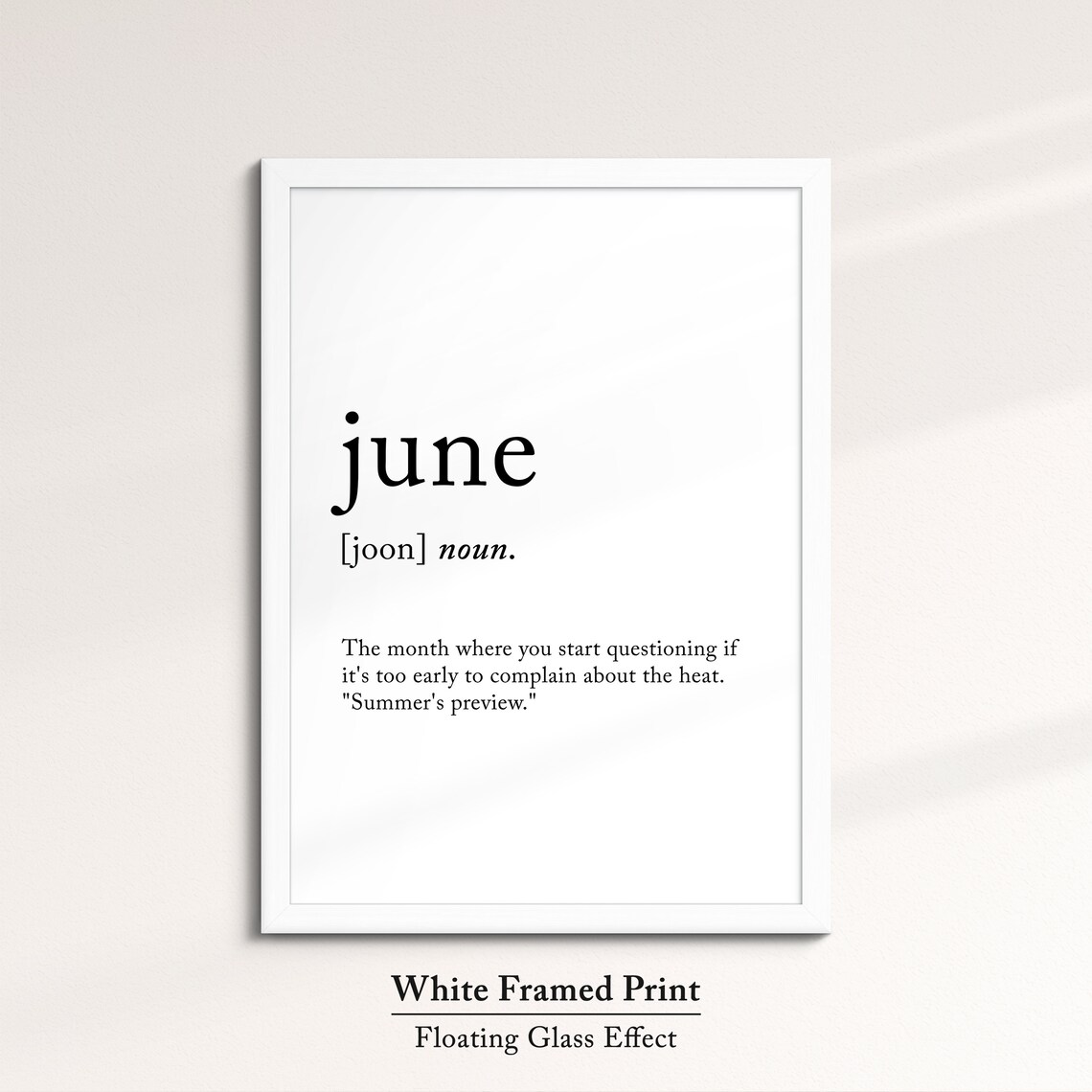 June Minimalist Definition Quote Word Art Framed Print Framed Female Wall Art Lady Poster Feminine Home Decor Gifts For Her - Image 7
