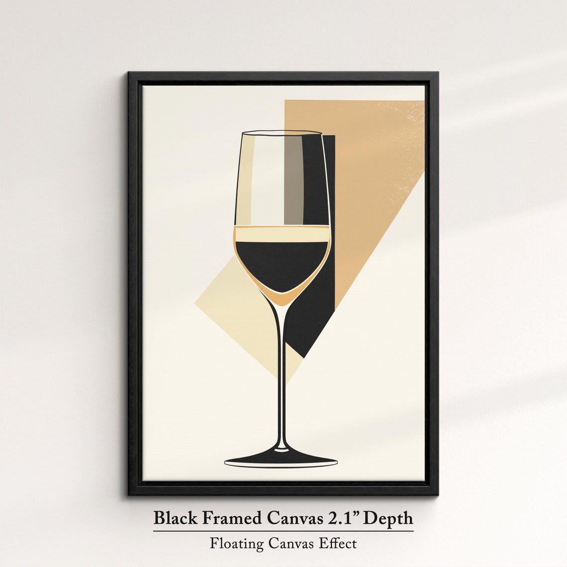 Elegant Red Wine Glass Art Print Boho Minimalist Kitchen Wall Decor - Image 2