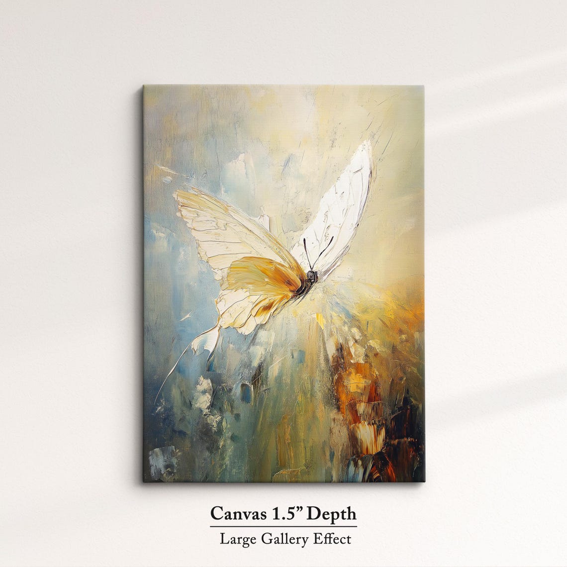 Colorful Butterfly Abstract Oil Painting Framed Print Framed Portrait Wall Art Poster Home Decor Interior Butterfly Lover Gift - Image 3
