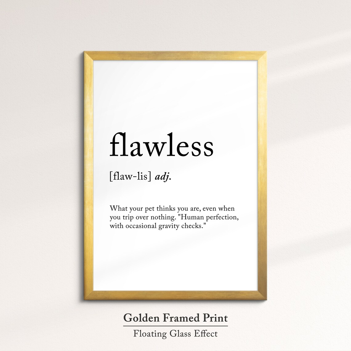 Flawless Minimalist Definition Quote Word Art Framed Print Framed Female Wall Art Lady Poster Feminine Home Decor Gifts For Her - Image 4