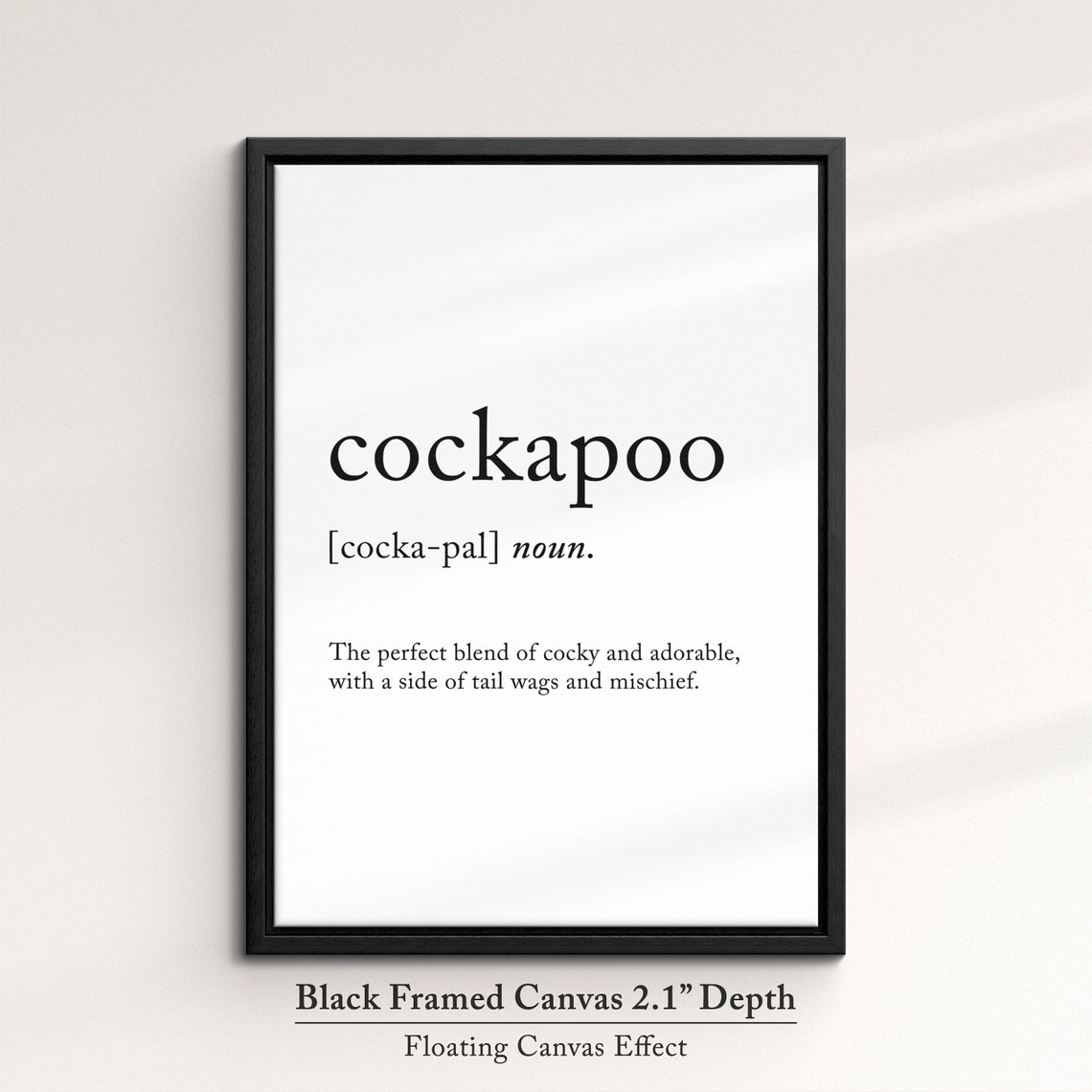 Cockapoo Funny Dictionary Definition Quote Minimalist Dog Breed Poster - Image 2