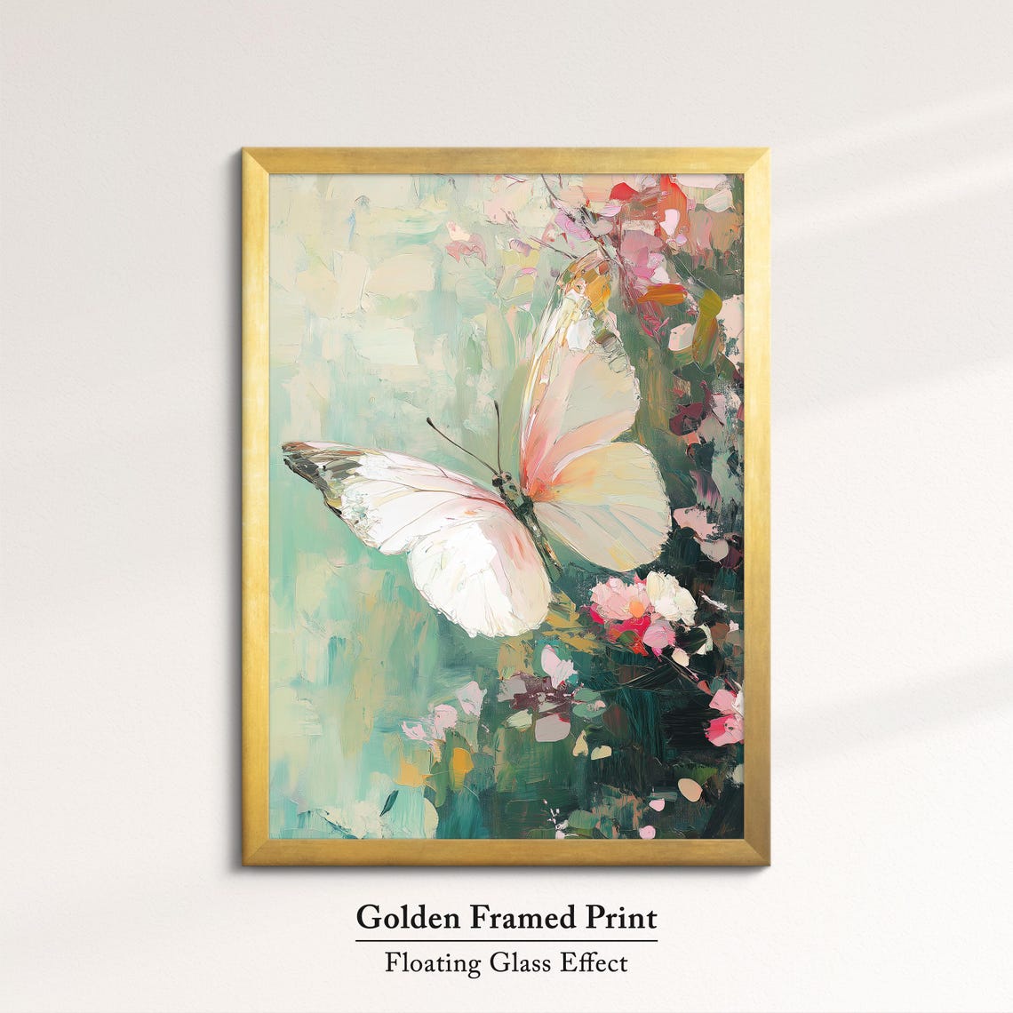 Colorful Butterfly Abstract Oil Painting Framed Print Framed Portrait Wall Art Poster Home Decor Interior Butterfly Lover Gift - Image 5