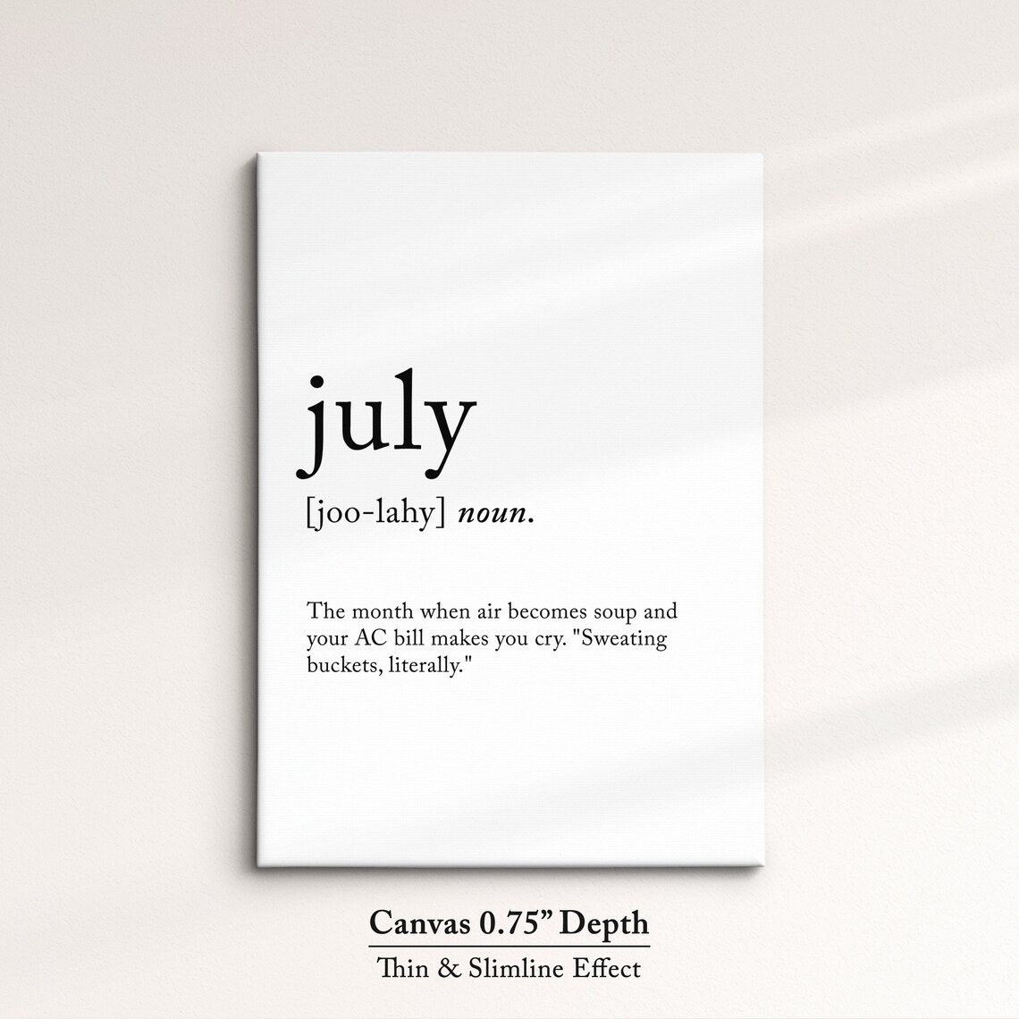 July Minimalist Definition Quote Word Art Framed Print Framed Female Wall Art Lady Poster Feminine Home Decor Gifts For Her - Image 3