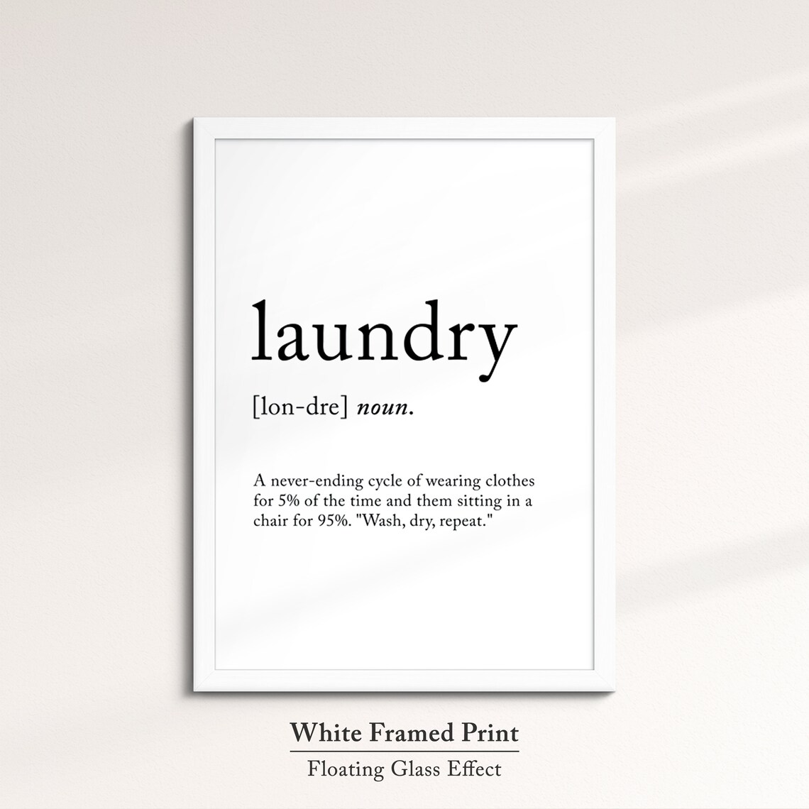 Laundry Minimalist Definition Quote Word Art Framed Print Framed Female Wall Art Lady Poster Feminine Home Decor Gifts For Her - Image 7
