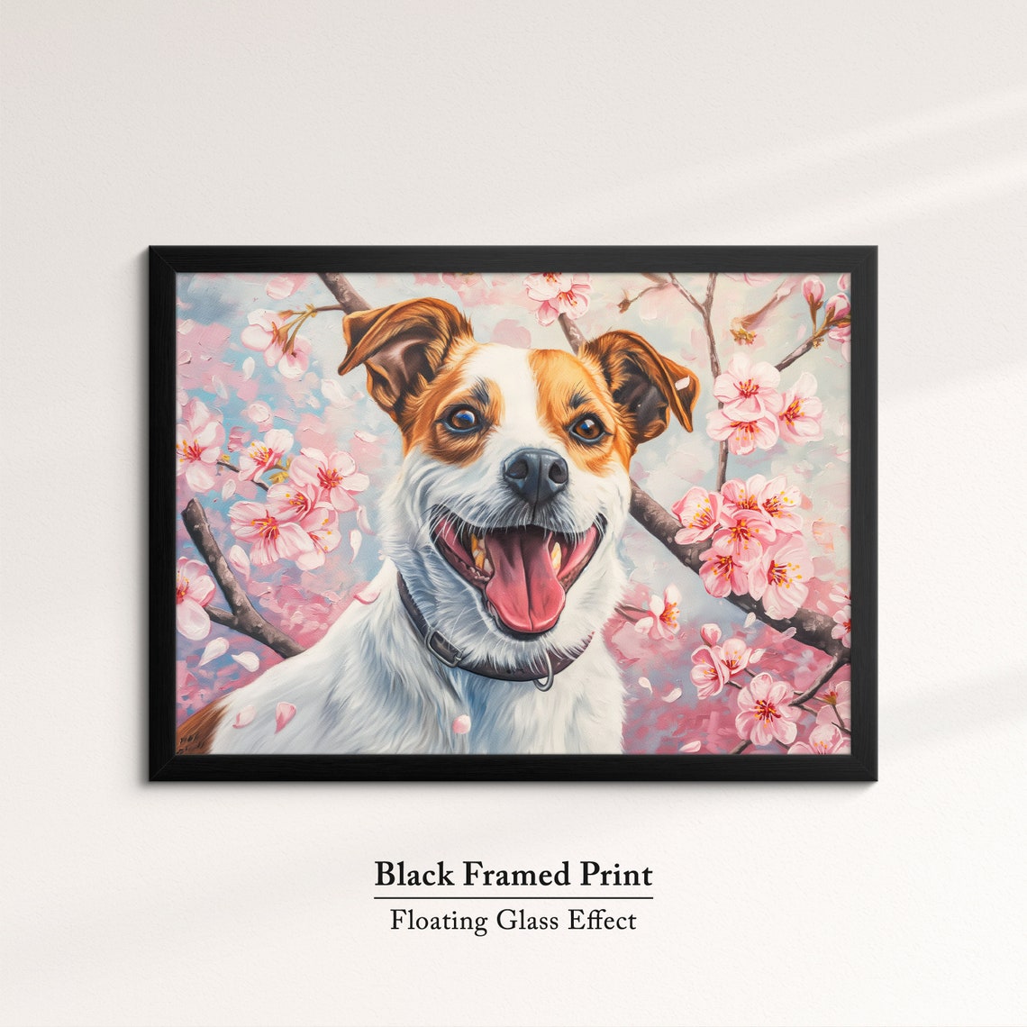 Happy Jack Russell Terrier In Cherry Blossoms Spring Dog Wall Poster - Image 8