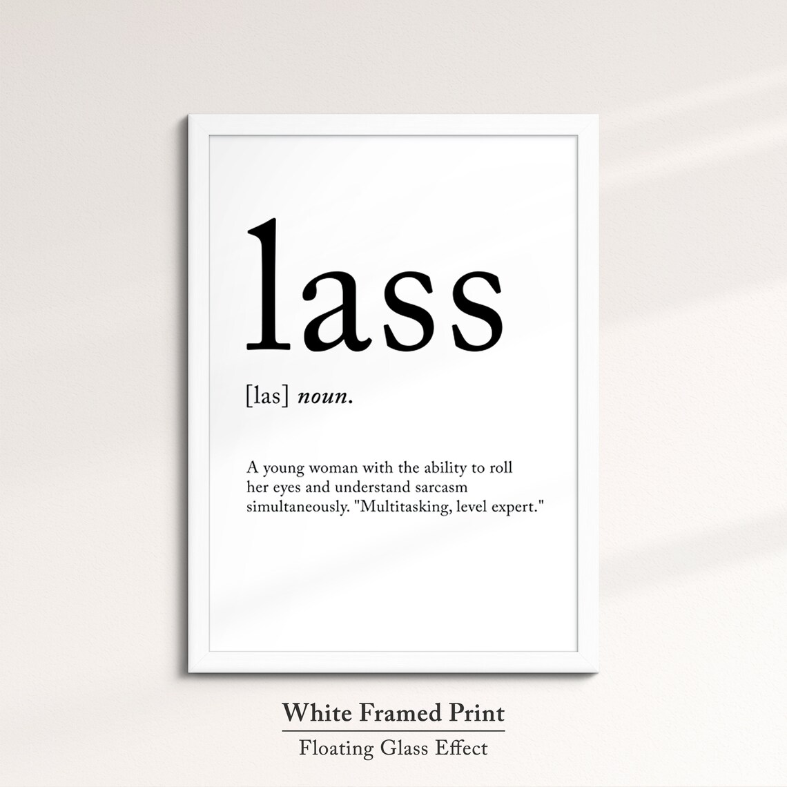 Lass Minimalist Definition Quote Word Art Framed Print Framed Female Wall Art Lady Poster Feminine Home Decor Gifts For Her - Image 7