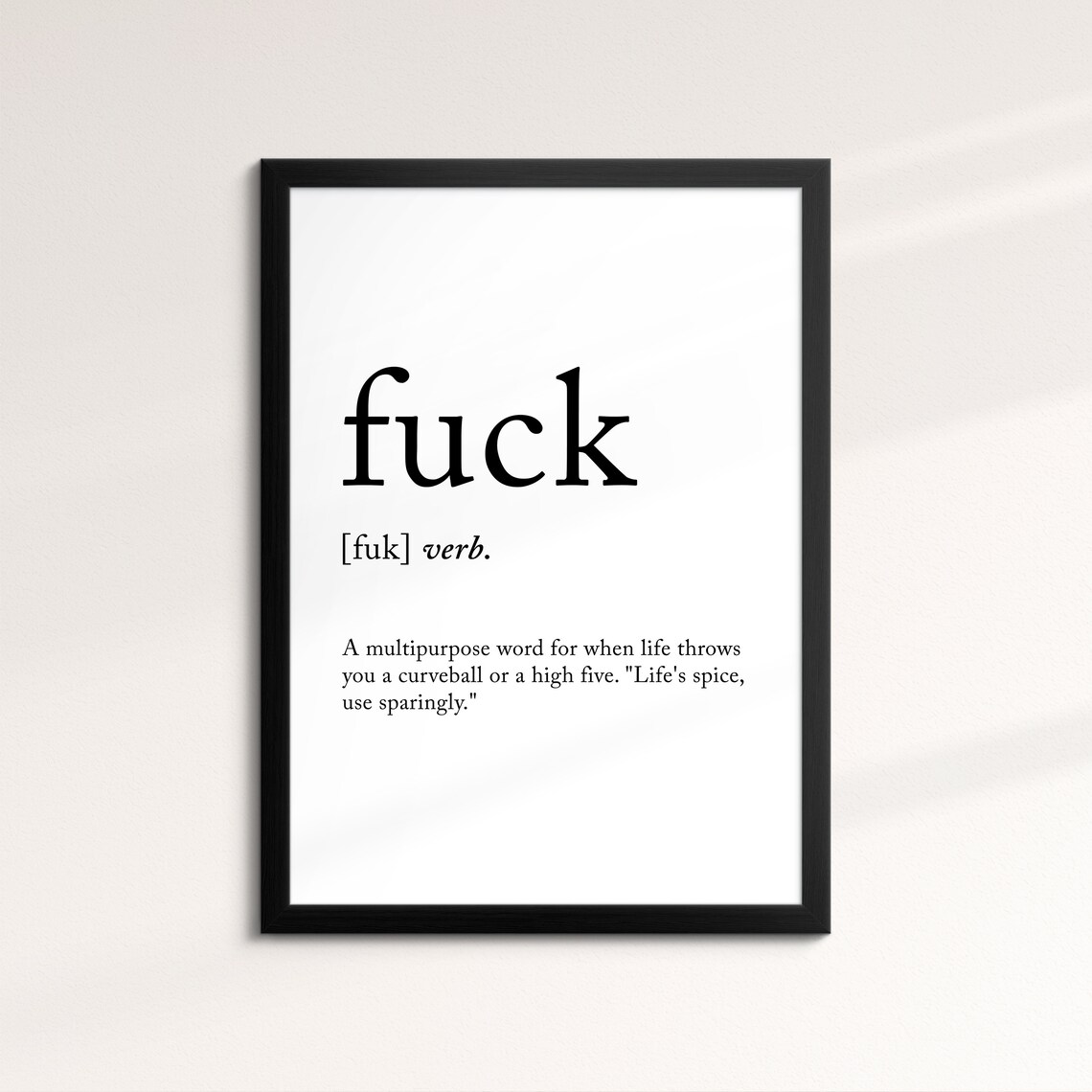 Fk Minimalist Definition Quote Word Art Framed Print Framed Female Wall Art Lady Poster Feminine Home Decor Gifts For Her