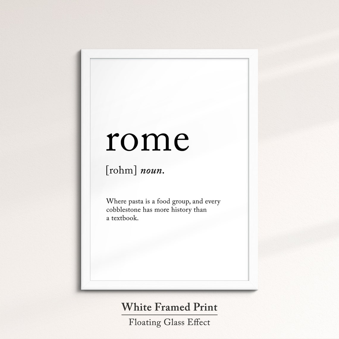 Rome Italy Funny Dictionary Definition Quote Minimalist Wall Poster - Image 7