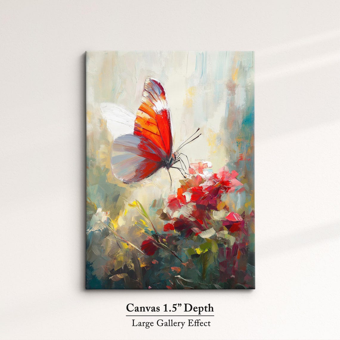 Colorful Butterfly Abstract Oil Painting Framed Print Framed Portrait Wall Art Poster Home Decor Interior Butterfly Lover Gift - Image 3