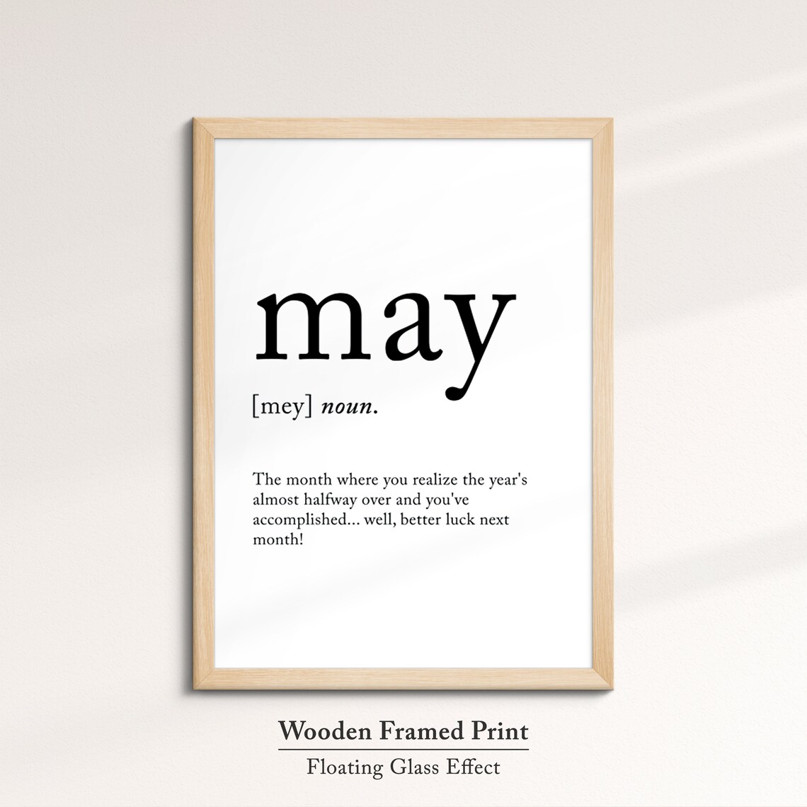 May Minimalist Definition Quote Word Art Framed Print Framed Female Wall Art Lady Poster Feminine Home Decor Gifts For Her - Image 6
