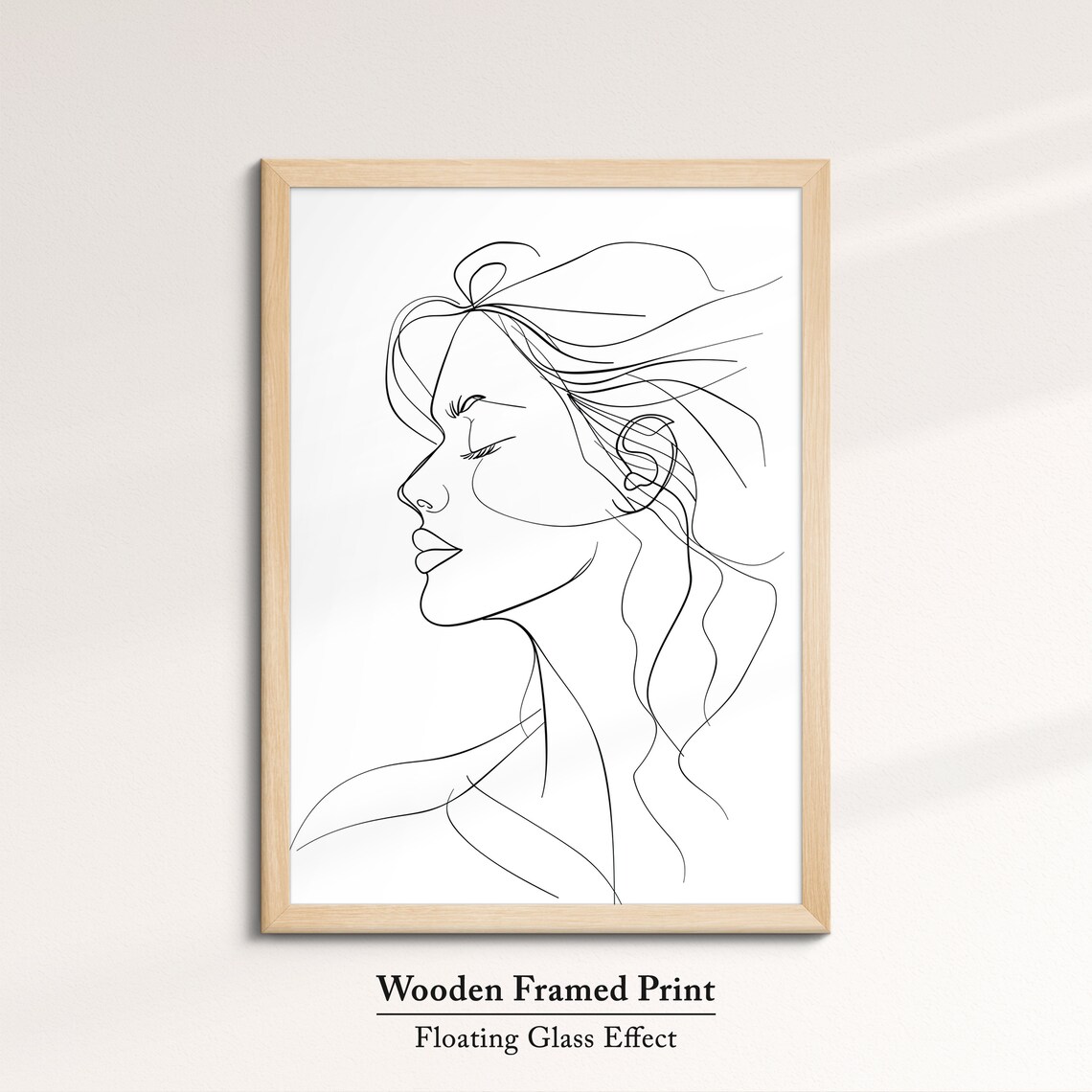 Minimalist Woman Face Line Art Elegant Black Outline Drawing Wall Art - Image 6
