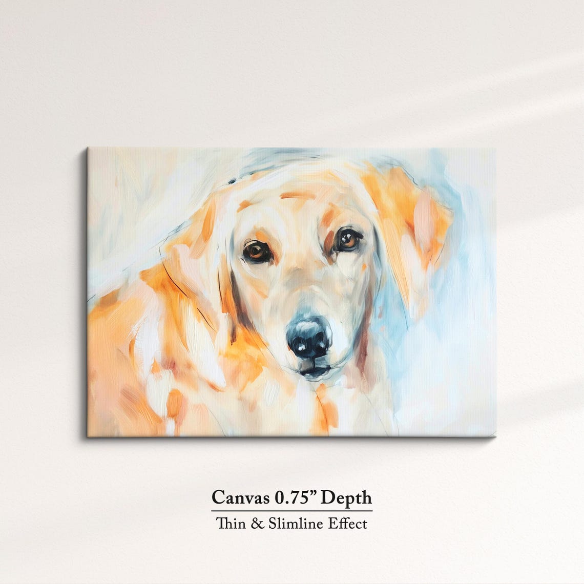 Golden Retriever Puppy Face Watercolor Peach Portrait Dog Wall Poster - Image 4