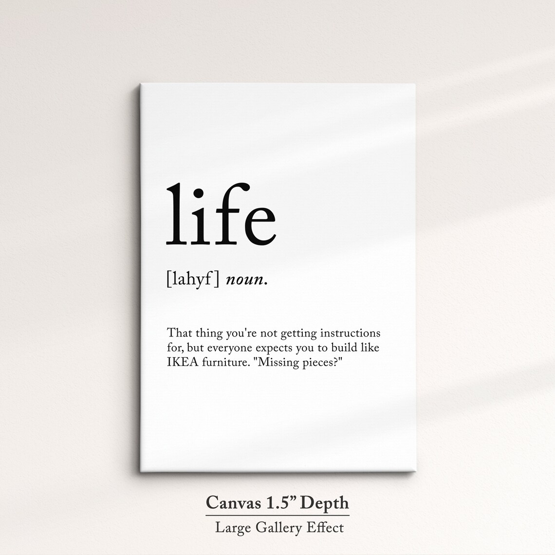 Life Minimalist Definition Quote Word Art Framed Print Framed Female Wall Art Lady Poster Feminine Home Decor Gifts For Her - Image 2