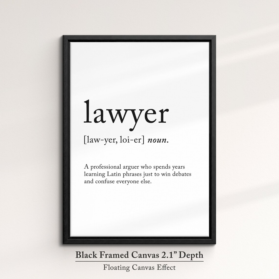 Lawyer Funny Definition Dictionary Quote Minimalist Framed Print Framed Wall Art Poster Home Decor Interior Gifts For Lawyers - Image 2