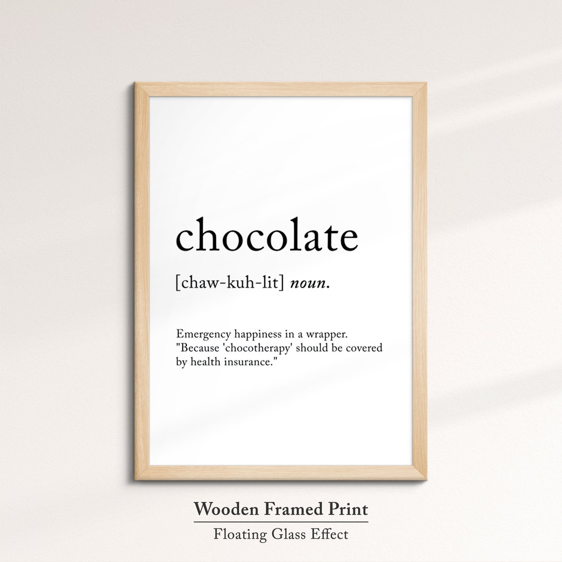 Chocolate Minimalist Definition Quote Word Art Framed Print Framed Female Wall Art Lady Poster Feminine Home Decor Gifts For Her - Image 6