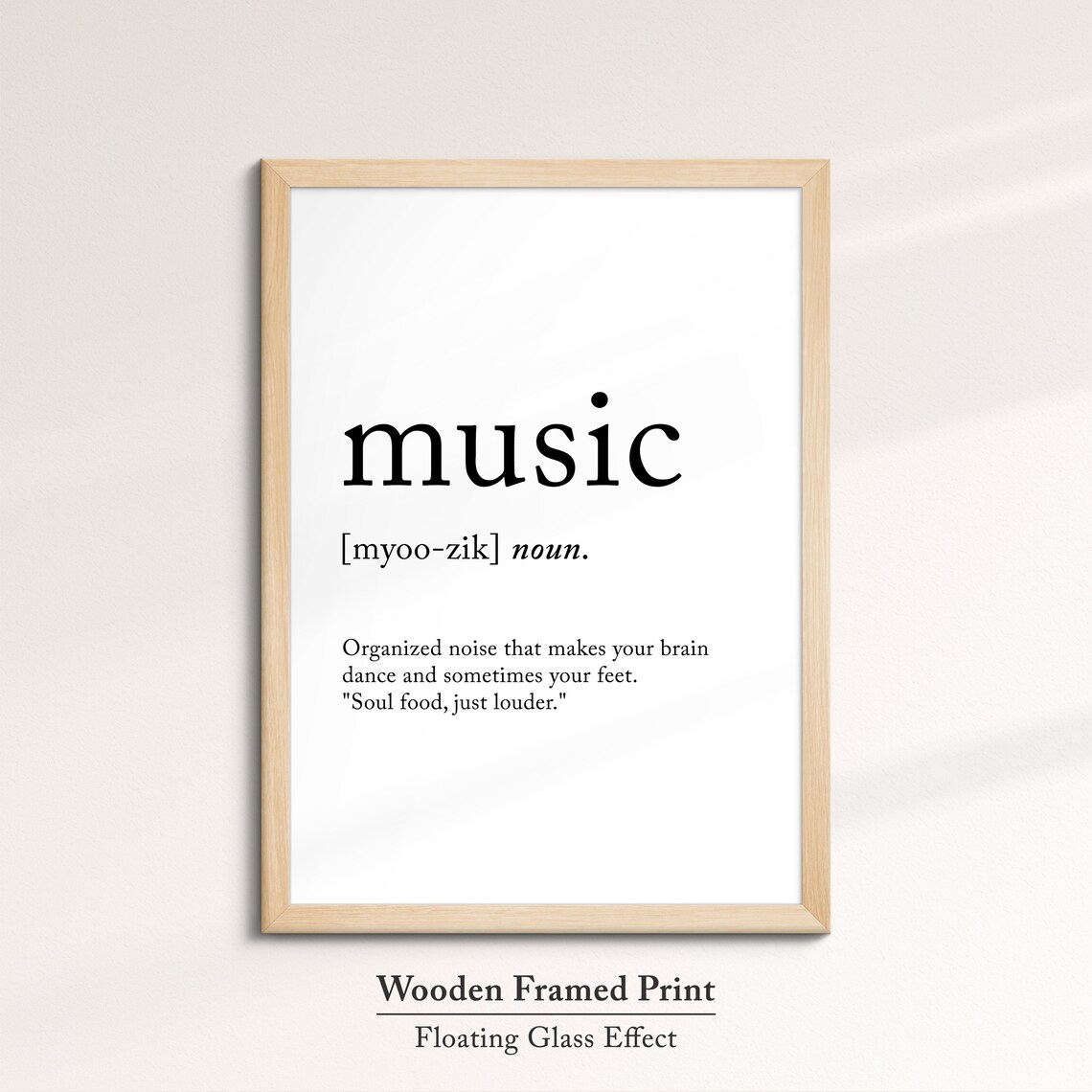 Music Minimalist Definition Quote Word Art Framed Print Framed Female Wall Art Lady Poster Feminine Home Decor Gifts For Her - Image 6