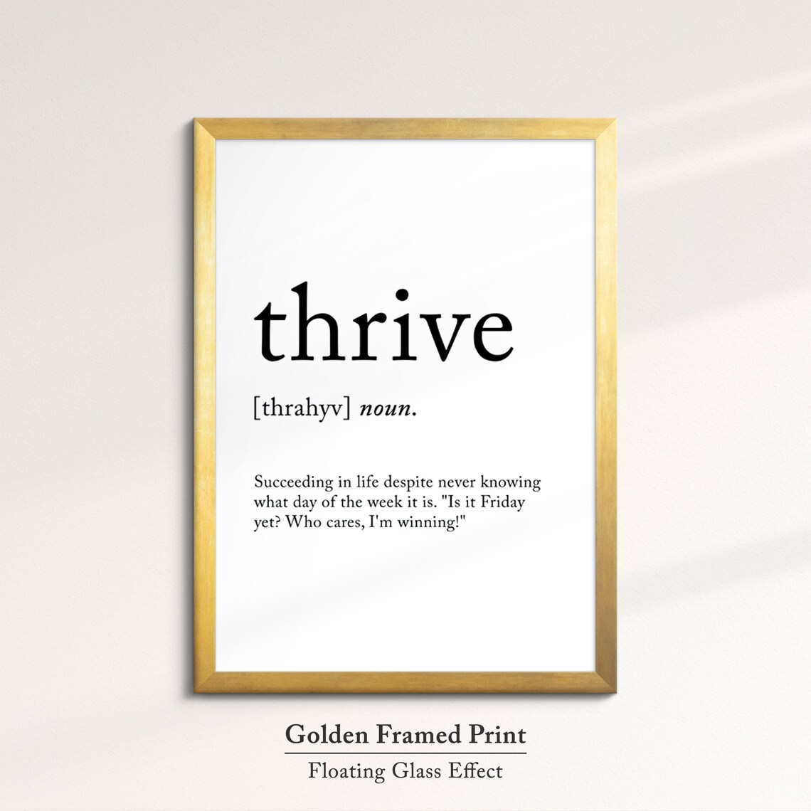 Thrive Minimalist Definition Quote Word Art Framed Print Framed Female Wall Art Lady Poster Feminine Home Decor Gifts For Her - Image 4
