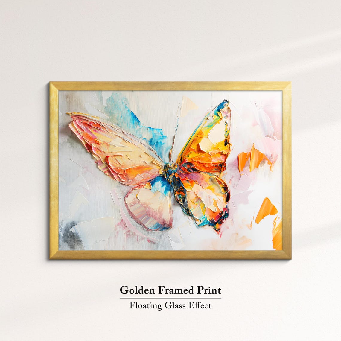 Colorful Butterfly Abstract Oil Painting Framed Print Framed Portrait Wall Art Poster Home Decor Interior Butterfly Lover Gift - Image 5