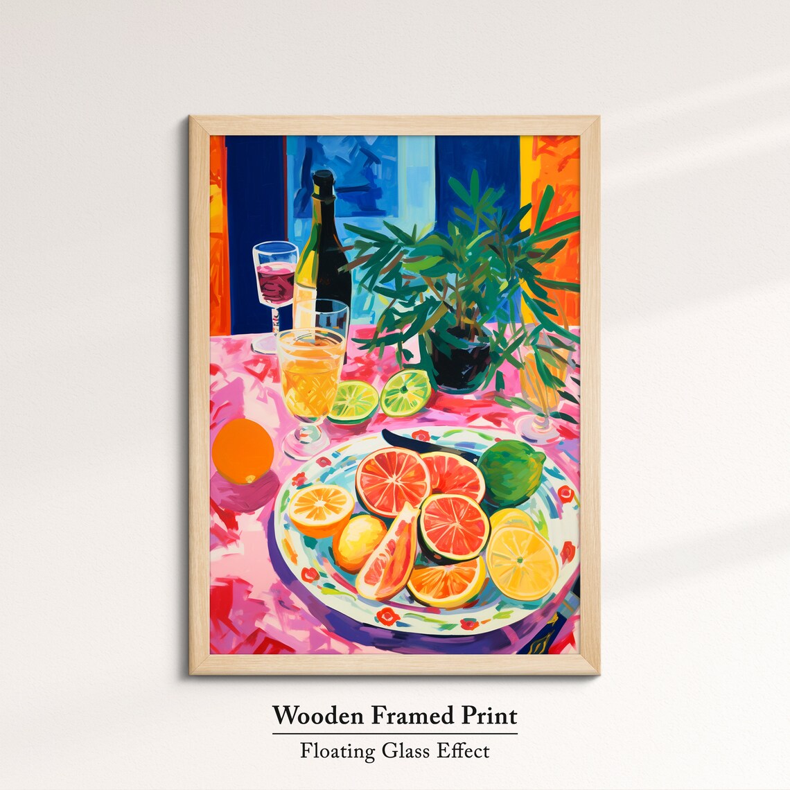Vibrant Fruit Still Life Art Colorful Framed Wall Decor Modern Kitchen Artwork Citrus Fruit Painting Perfect For Dining Room - Image 6
