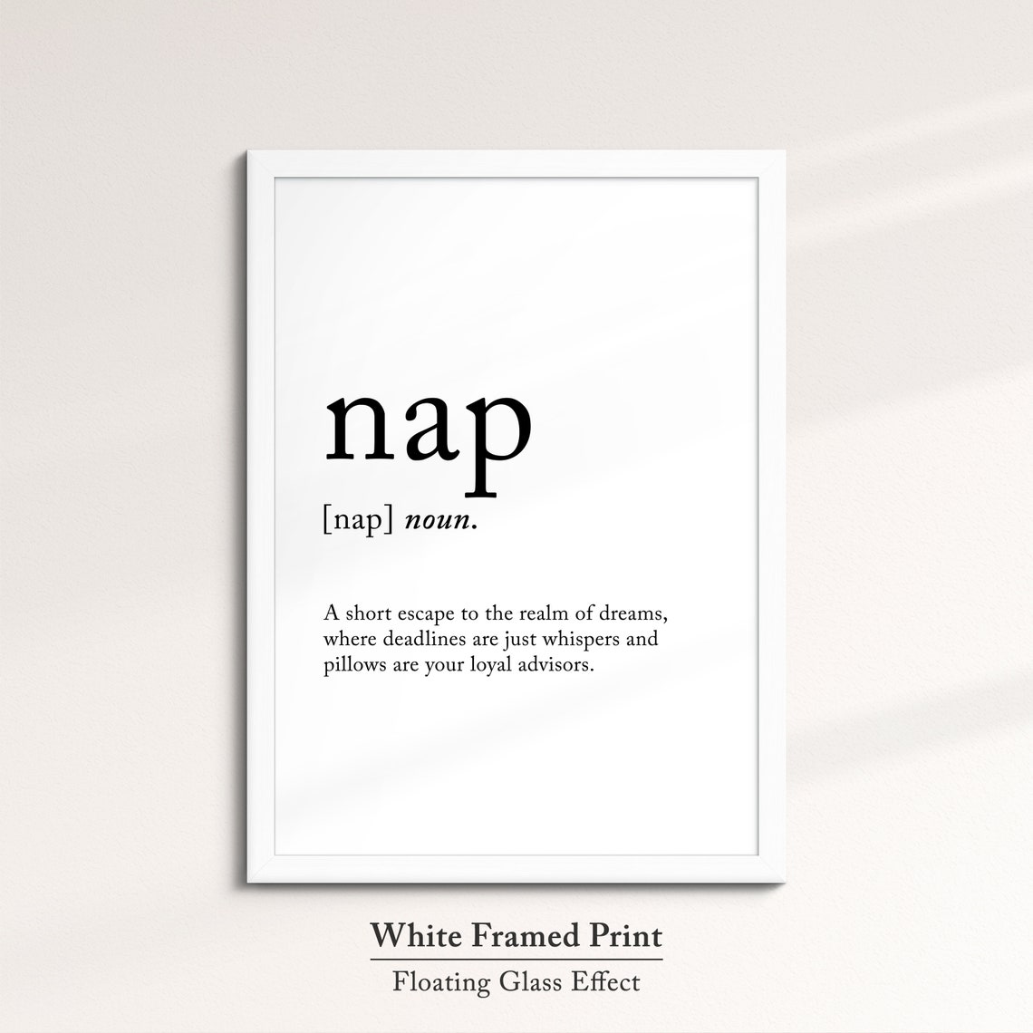 Nap Funny Dictionary Definition Quote Minimalist Wall Art Poster - Image 7
