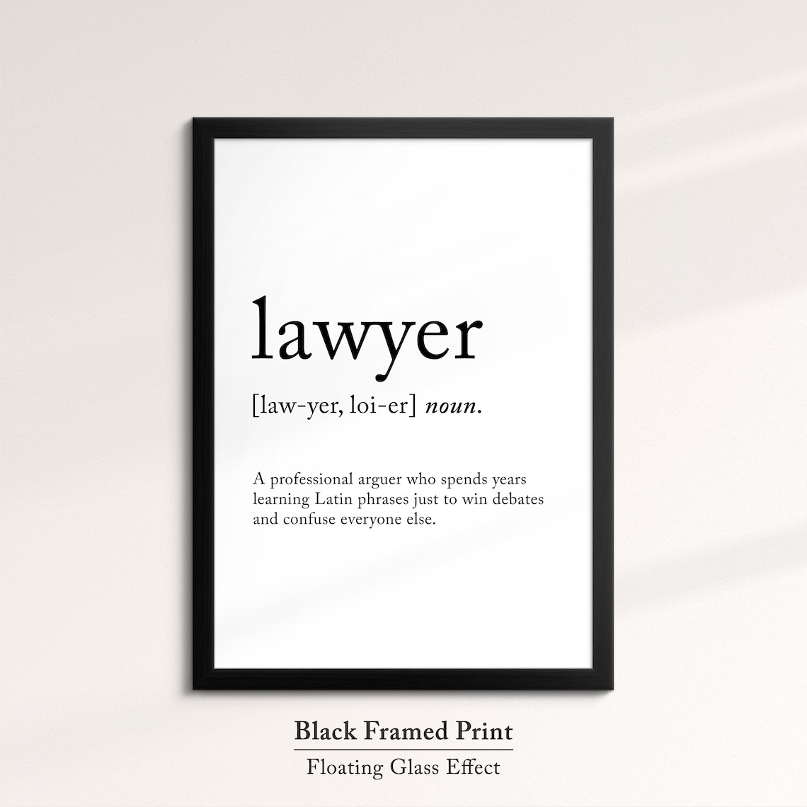 Lawyer Funny Dictionary Definition Quote Minimalist Poster Gift - Image 8