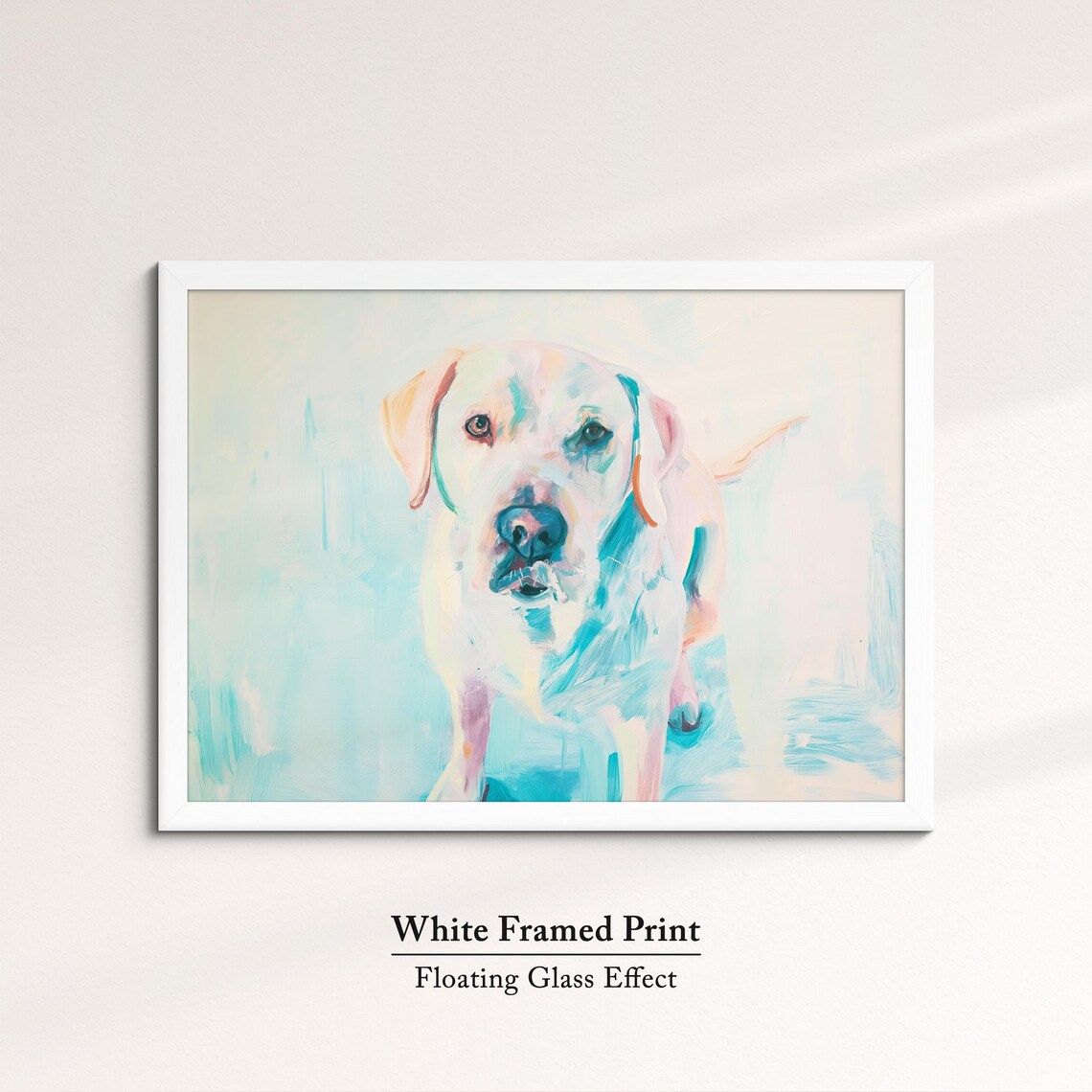 Golden Retriever Soft Pastel Abstract Portrait Painting Dog Poster - Image 7