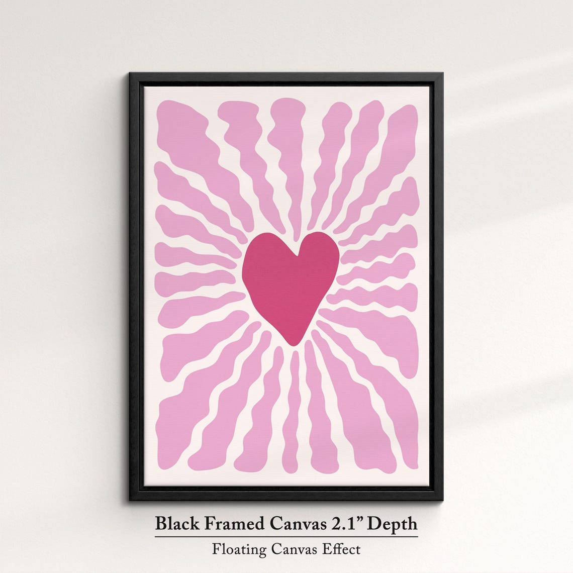 Abstract Heart Organic Shapes Art Modern Minimalist Wall Decor Matisse Inspired Cutout Art Print Contemporary Home Design - Image 2