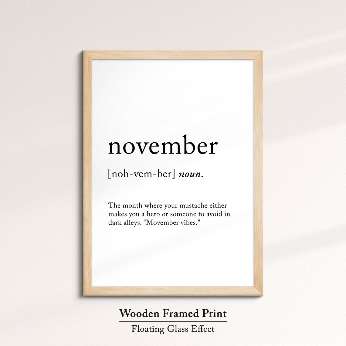 November Minimalist Definition Quote Word Art Framed Print Framed Female Wall Art Lady Poster Feminine Home Decor Gifts For Her - Image 6