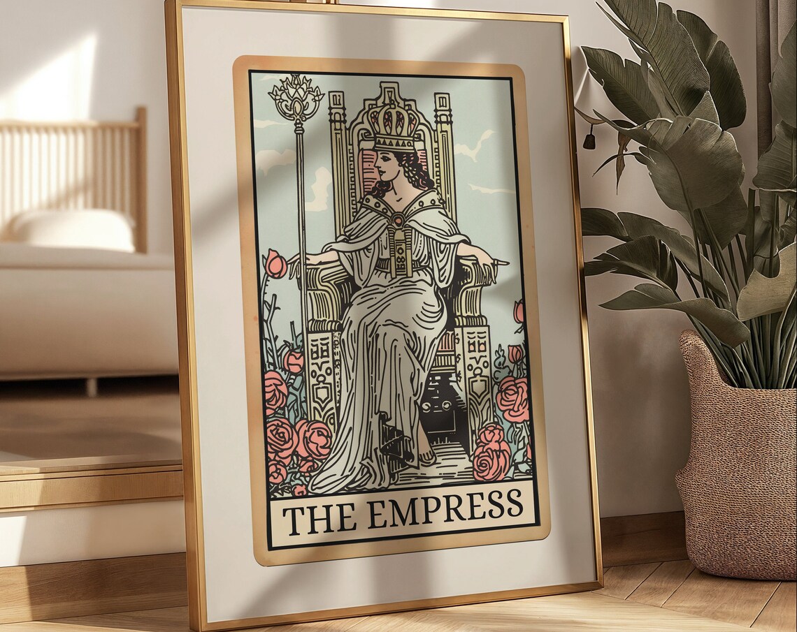 The Empress Tarot Card, Mystical Wall Art Print - Image 4