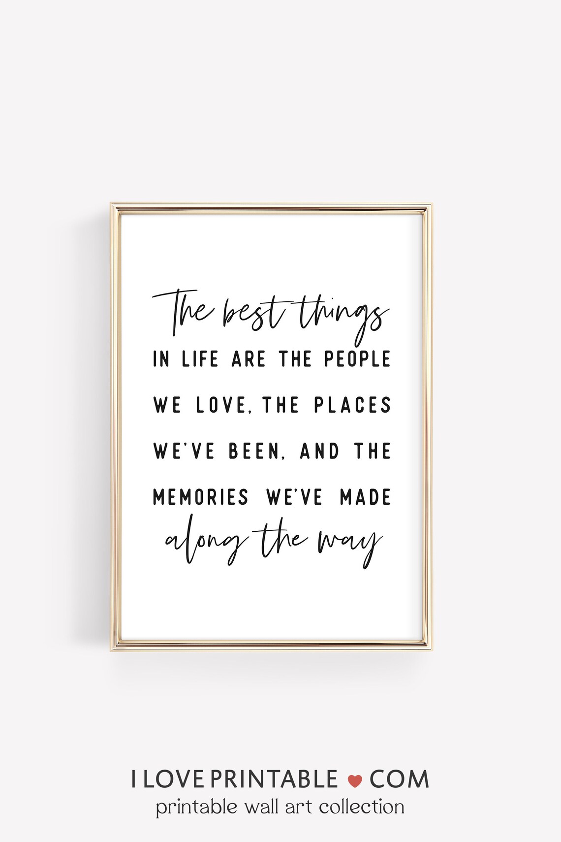 The Best Things In Life Quote Print, Inspirational - Image 2