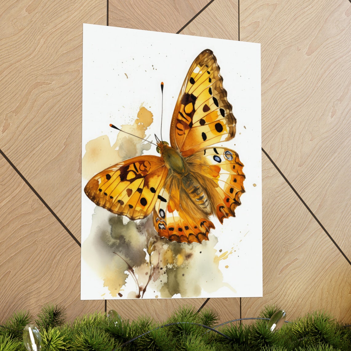 Tawny Emperor Butterfly Art Print Butterfly Home Dcor Watercolor Butterfly Painting Insect Wall Art Nature Lover Butterflies Artwork - Image 2