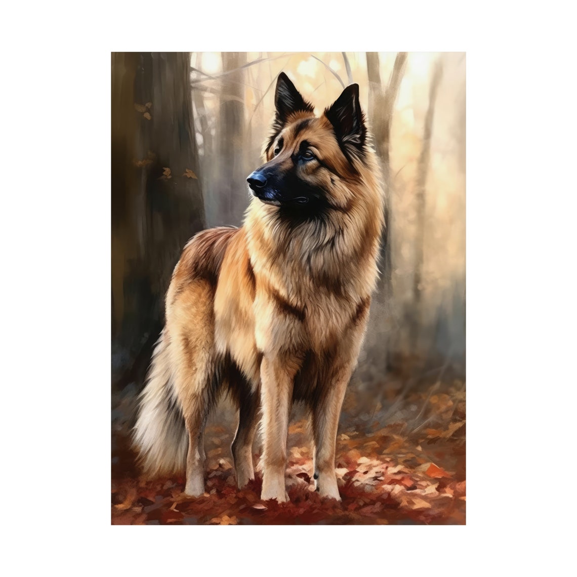 Belgian Tervuren Dog Art Print Dog Wall Art Animal Art Print Animal Art Poster Dog Lover Gift Colorful Animal Wall Art Cool Dog Art - Image 4