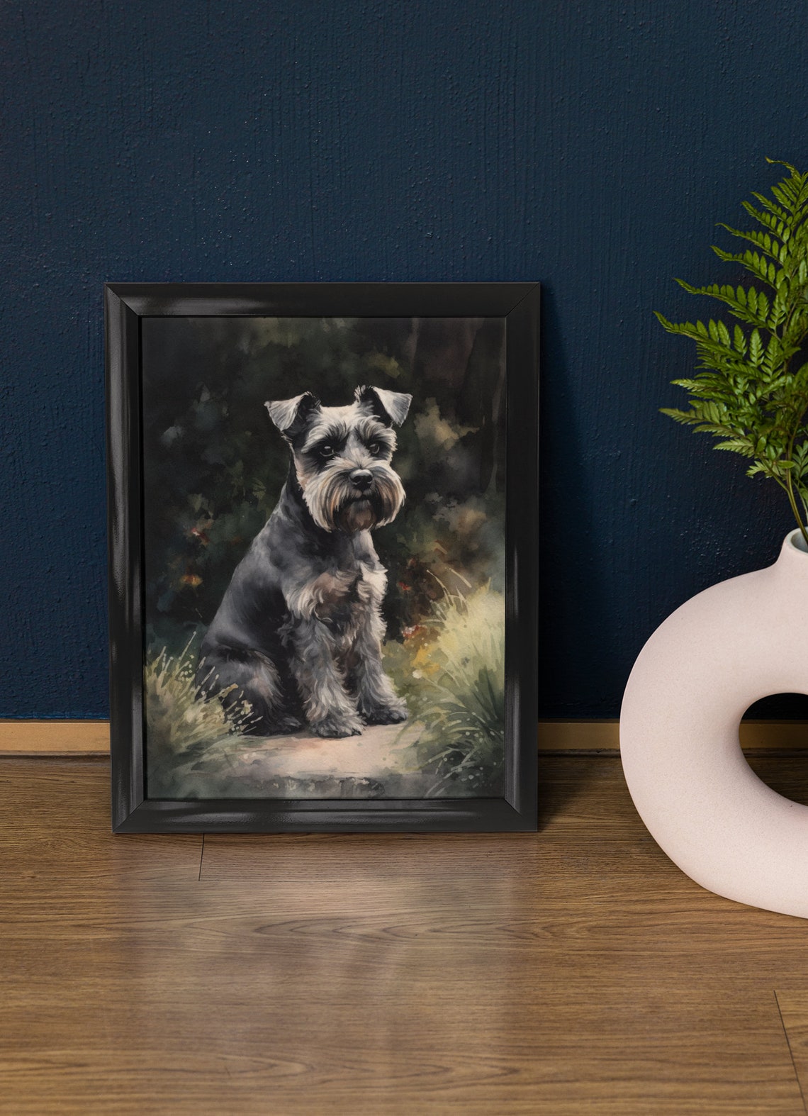 Miniature Schnauzer Dog Art Print Dog Wall Art Animal Art Print Animal Art Poster Dog Lover Gift Colorful Animal Wall Art Cool Dog Art