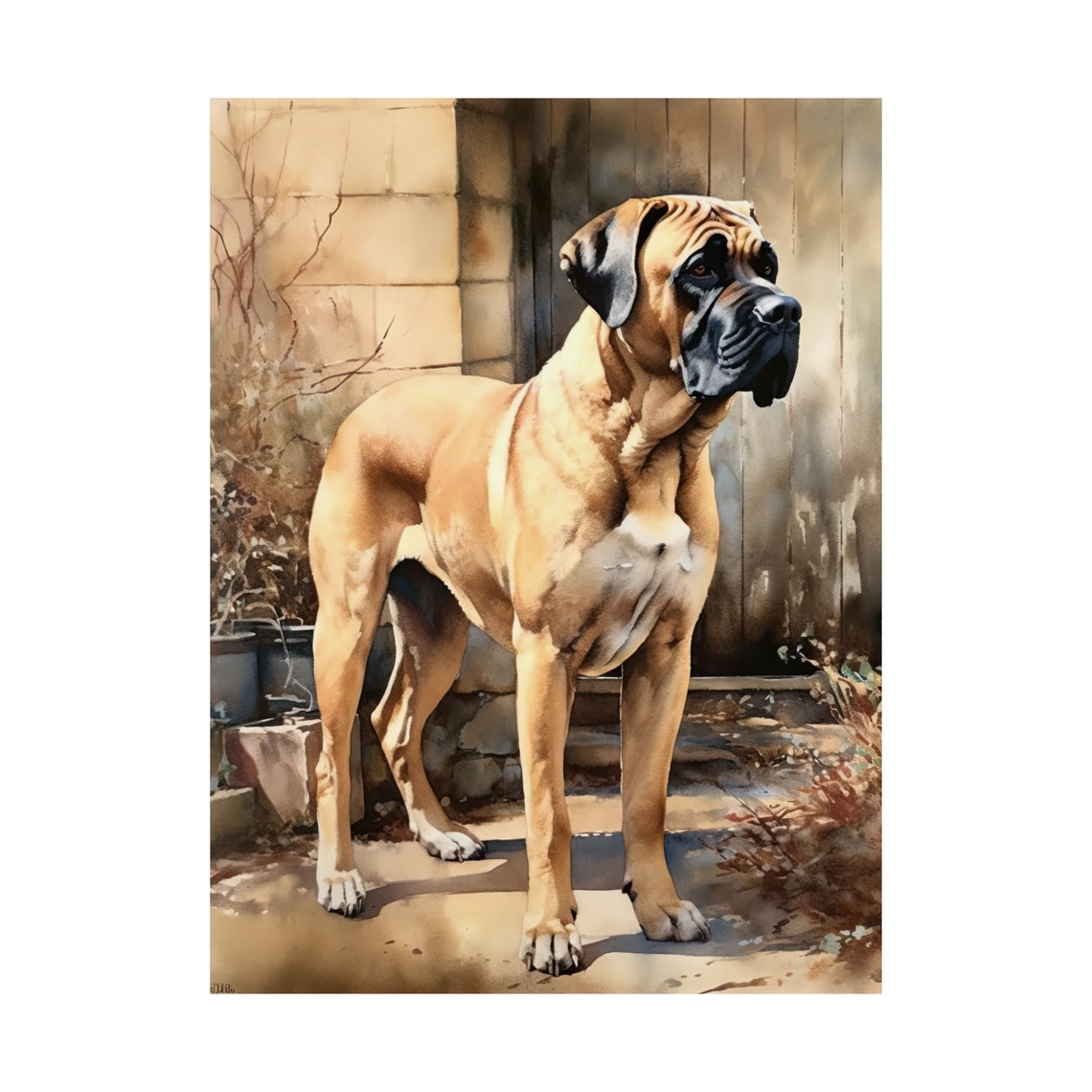 Mastiff Dog Art Print Dog Wall Art Animal Art Print Animal Art Poster Dog Lover Gift Colorful Animal Wall Art Cool Dog Art - Image 4
