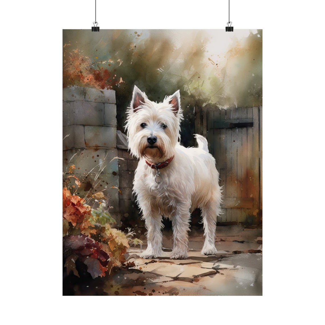 West Highland White Terrier Dog Art Print Dog Wall Art Animal Art Print Animal Art Poster Dog Lover Gift Colorful Animal Wall Art - Image 5