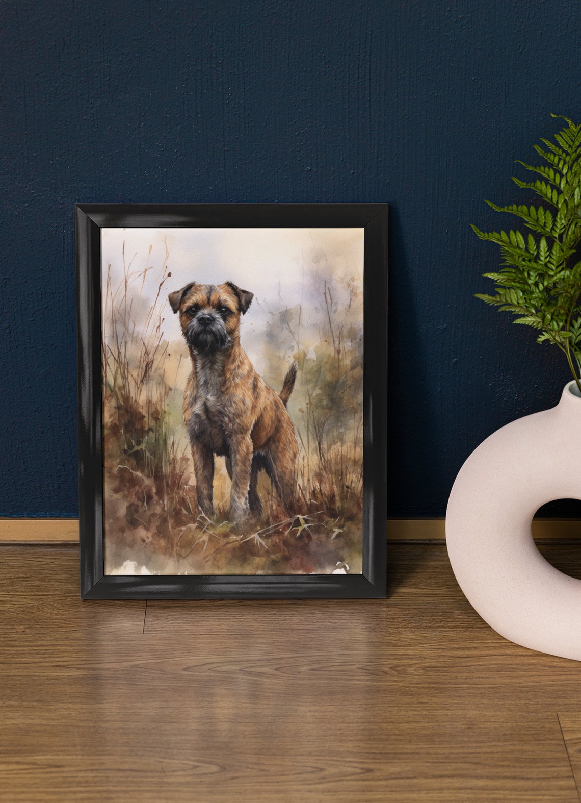 Border Terrier Dog Art Print Dog Wall Art Animal Art Print Animal Art Poster Dog Lover Gift Colorful Animal Wall Art Cool Dog Art