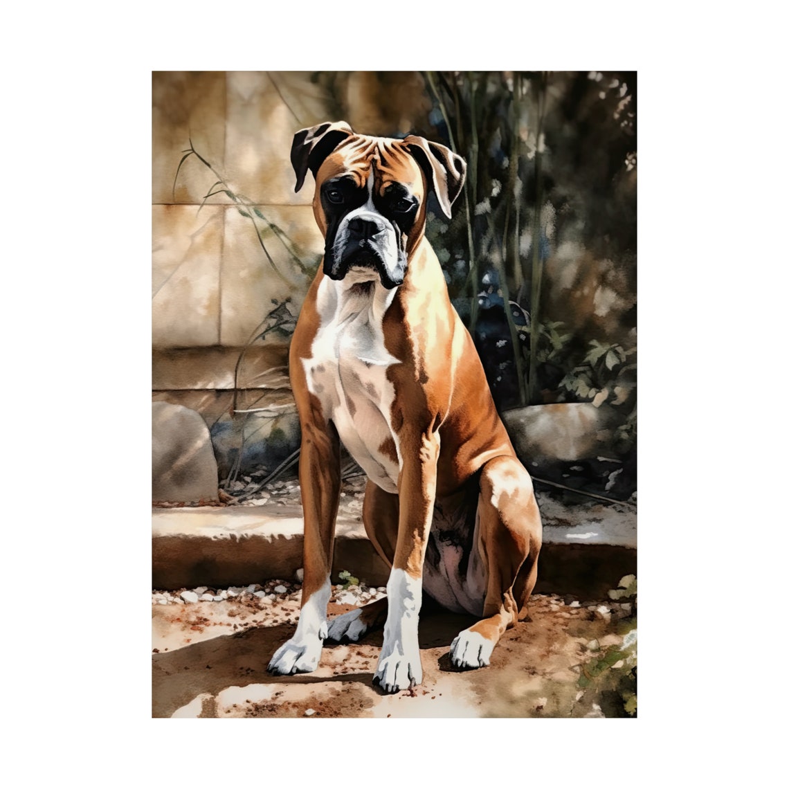 Boxer Dog Art Print Dog Wall Art Animal Art Print Animal Art Poster Dog Lover Gift Colorful Animal Wall Art Cool Dog Art - Image 4